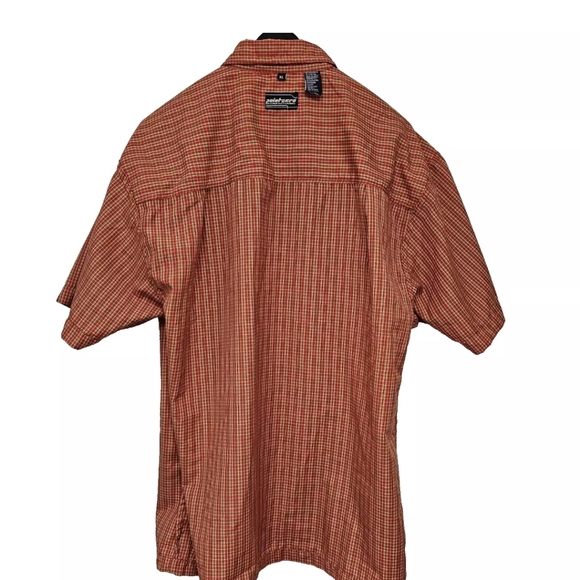 Point Zero Manufacturing Short Sleeve Button Up Shirt Size XL Multicolor Stripe - Picture 7 of 8